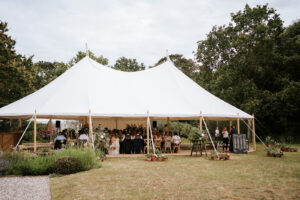 A beautiful marquee wedding at home